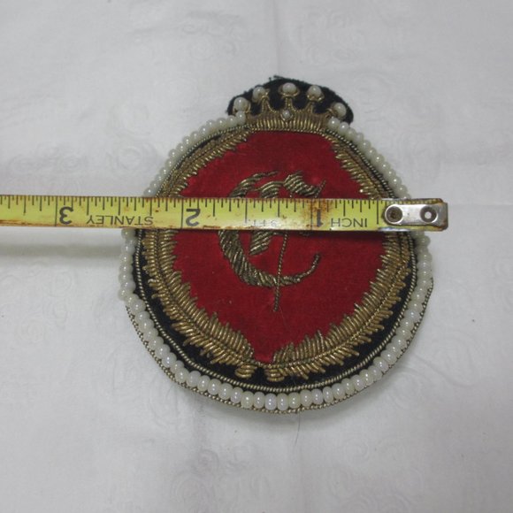 Letters Family Name Jacket Robe Coat Monogram Initial Royal Cipher Royal Patch a - Picture 4 of 4